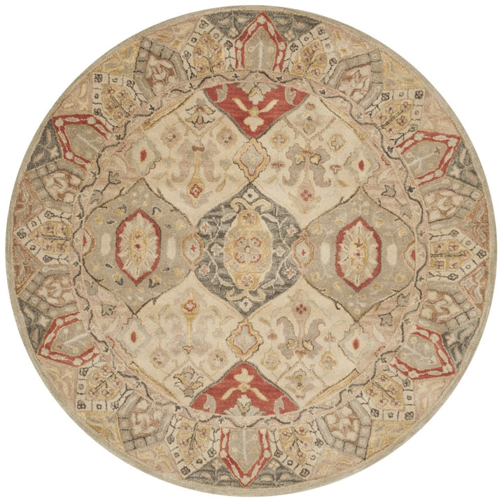 SAFAVIEH Antiquity AT830A Handmade Beige / Multi Rug Image 1