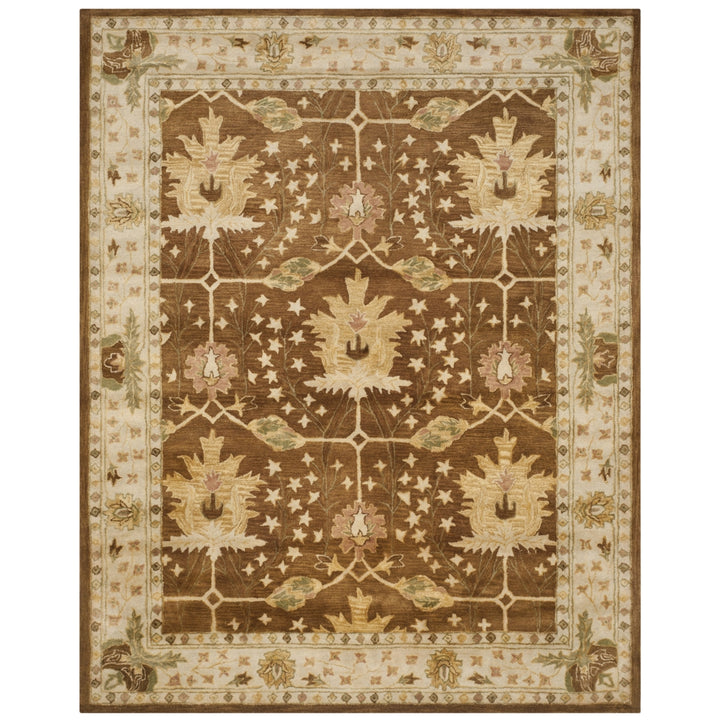 SAFAVIEH Antiquity AT840B Handmade Brown / Beige Rug Image 1