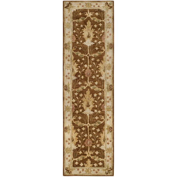 SAFAVIEH Antiquity AT840B Handmade Brown / Beige Rug Image 5