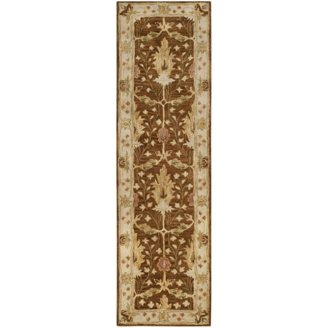 SAFAVIEH Antiquity AT840B Handmade Brown / Beige Rug Image 1