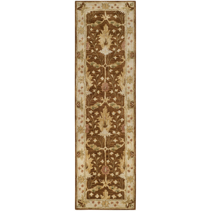 SAFAVIEH Antiquity AT840B Handmade Brown / Beige Rug Image 1