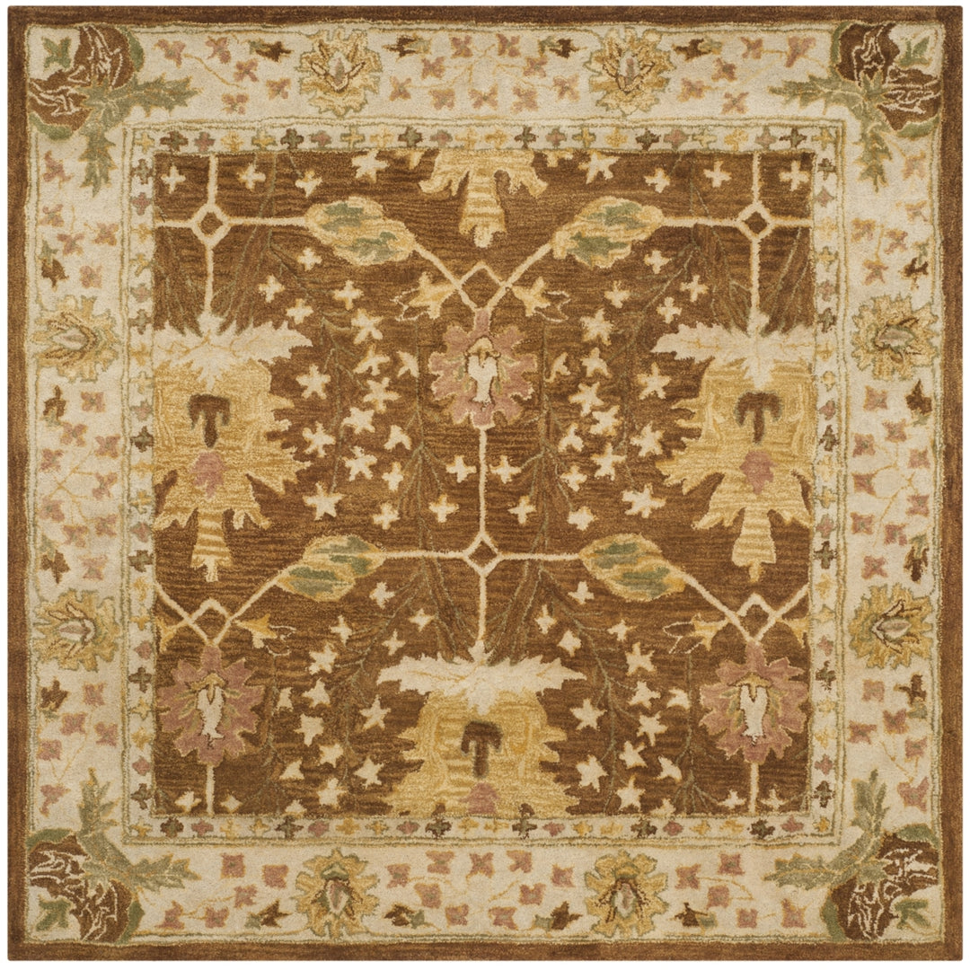 SAFAVIEH Antiquity AT840B Handmade Brown / Beige Rug Image 6