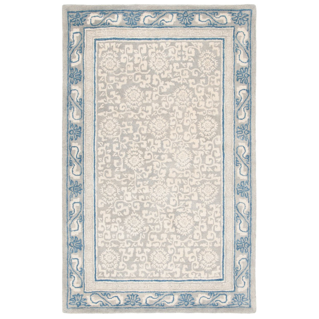 SAFAVIEH Antiquity AT860F Handmade Grey / Ivory Rug Image 1