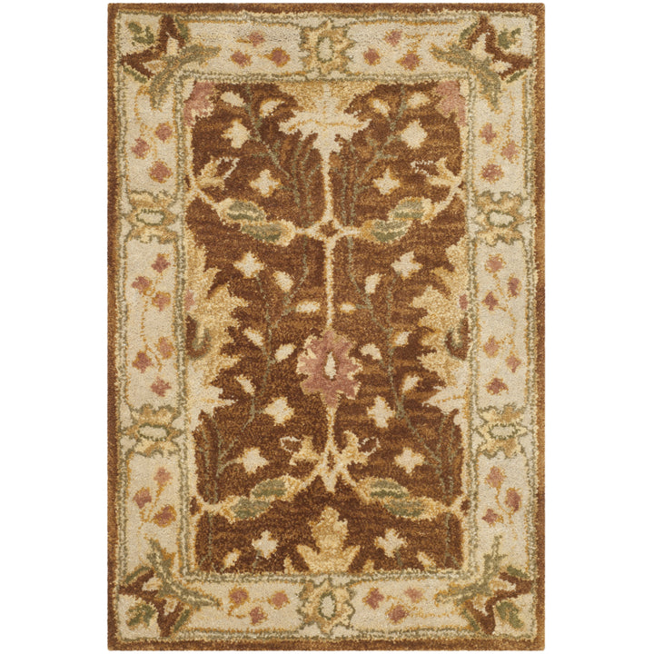 SAFAVIEH Antiquity AT840B Handmade Brown / Beige Rug Image 8