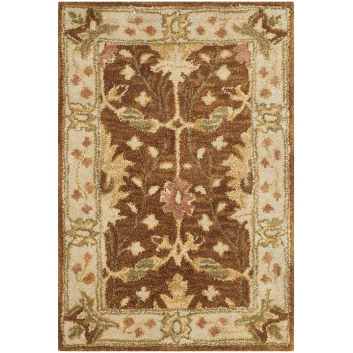 SAFAVIEH Antiquity AT840B Handmade Brown / Beige Rug Image 1