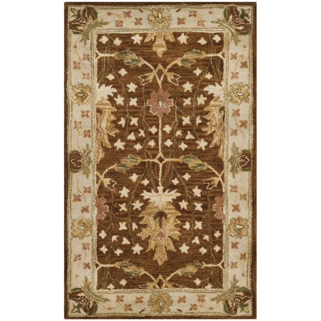 SAFAVIEH Antiquity AT840B Handmade Brown / Beige Rug Image 9