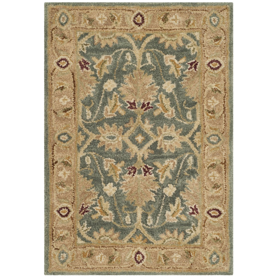 SAFAVIEH Antiquity AT849B Handmade Teal Blue / Taupe Rug Image 8