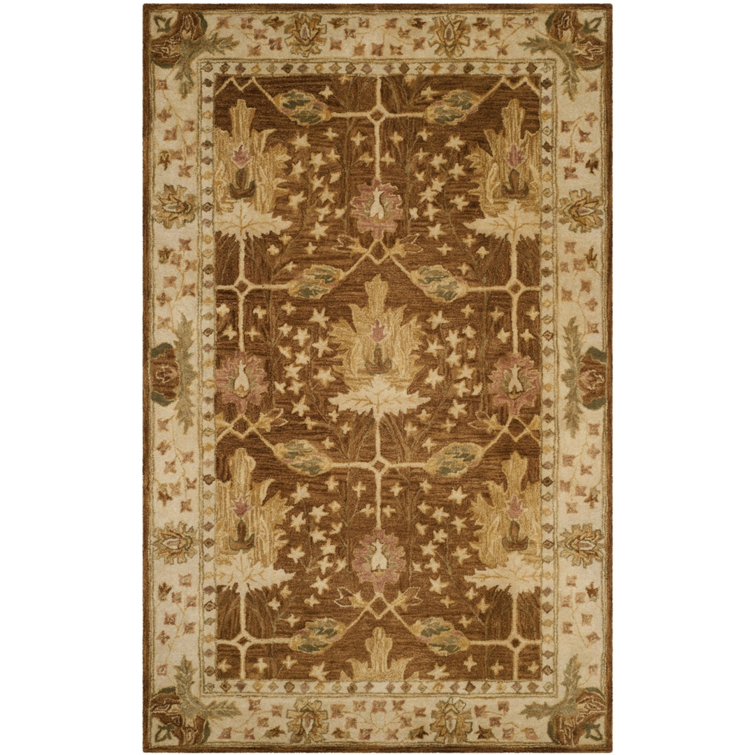 SAFAVIEH Antiquity AT840B Handmade Brown / Beige Rug Image 10