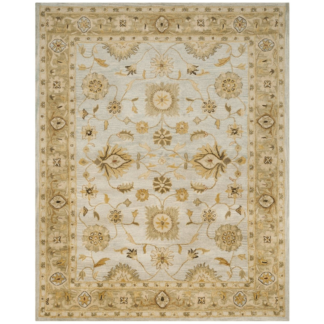 SAFAVIEH Antiquity AT856B Handmade Light Blue / Sage Rug Image 1