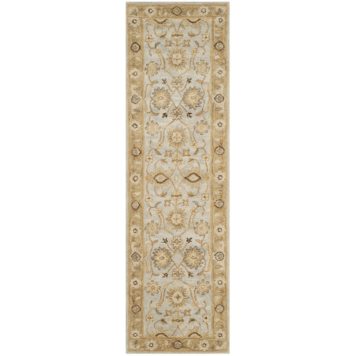 SAFAVIEH Antiquity AT856B Handmade Light Blue / Sage Rug Image 5