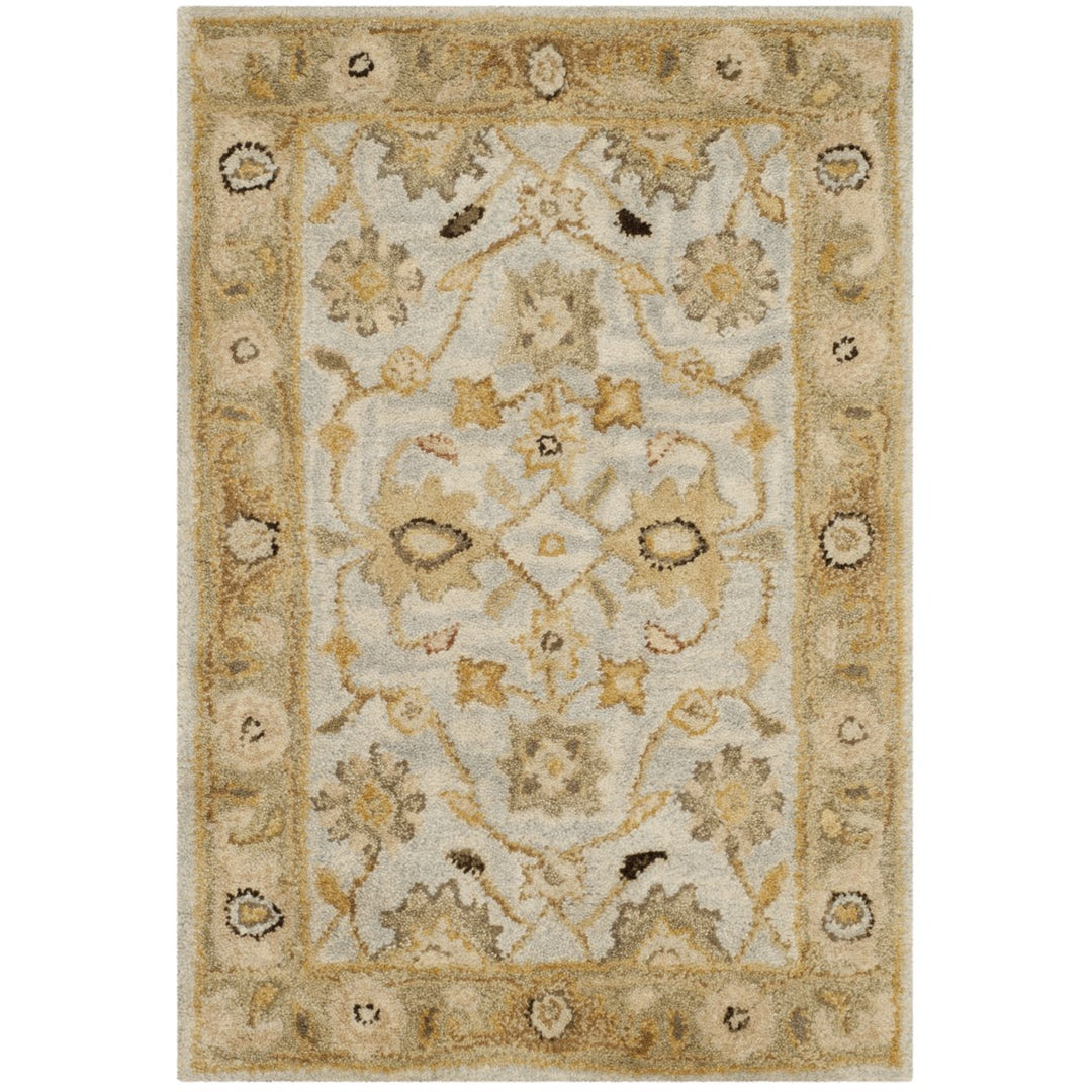 SAFAVIEH Antiquity AT856B Handmade Light Blue / Sage Rug Image 8