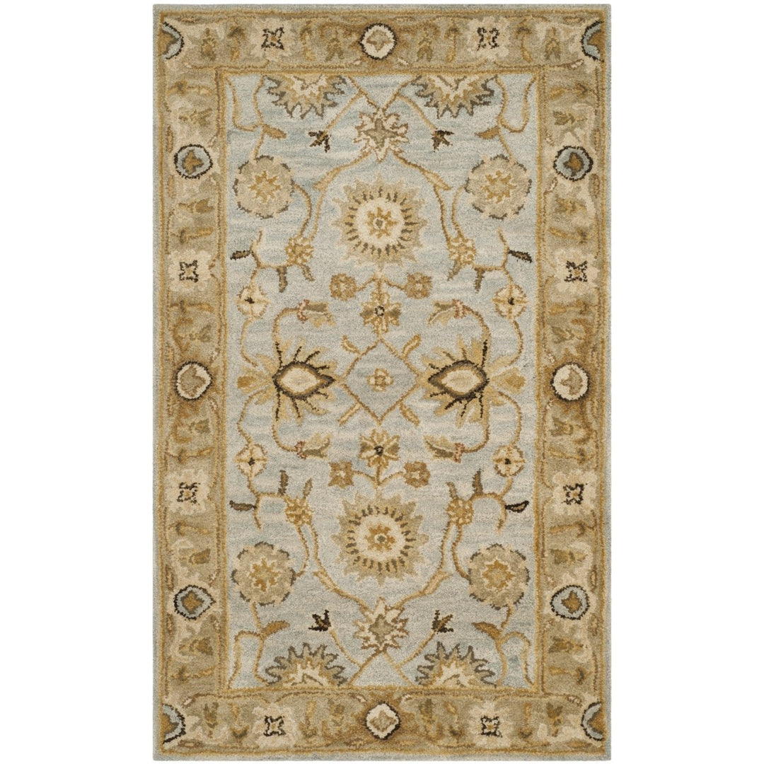 SAFAVIEH Antiquity AT856B Handmade Light Blue / Sage Rug Image 9