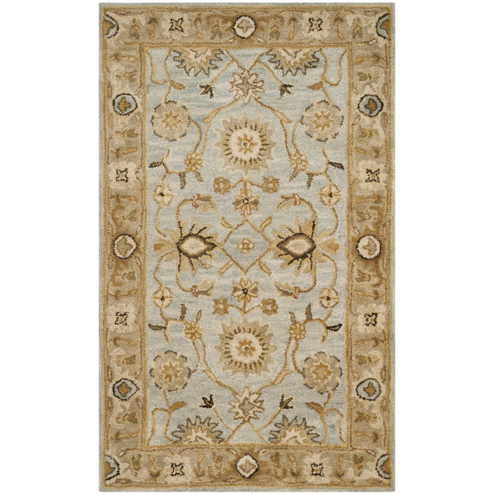 SAFAVIEH Antiquity AT856B Handmade Light Blue / Sage Rug Image 9