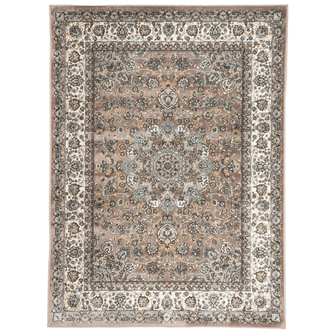 SAFAVIEH Atlas Collection ATL668E Taupe/Blue Rug Image 1