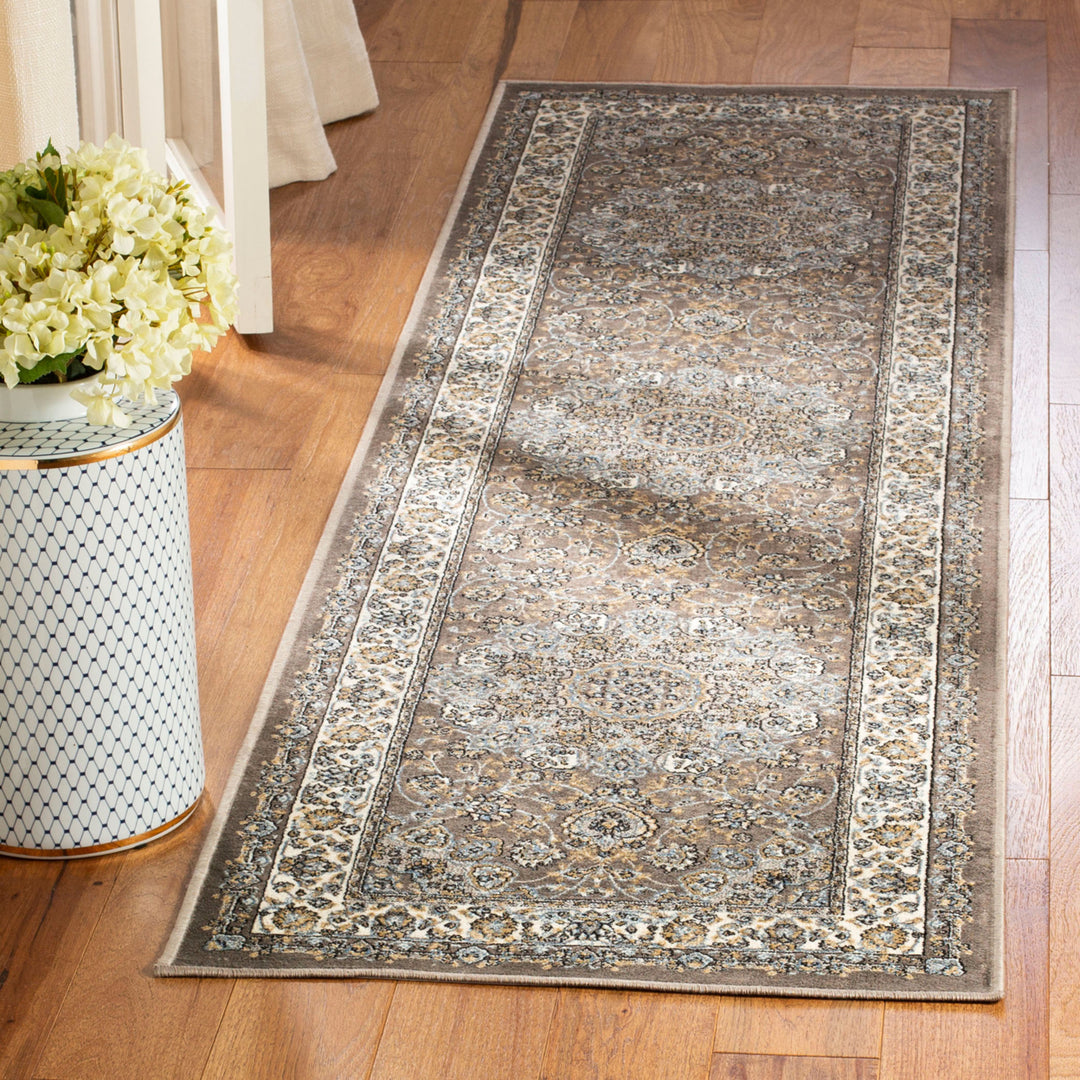 SAFAVIEH Atlas Collection ATL668E Taupe/Blue Rug Image 2