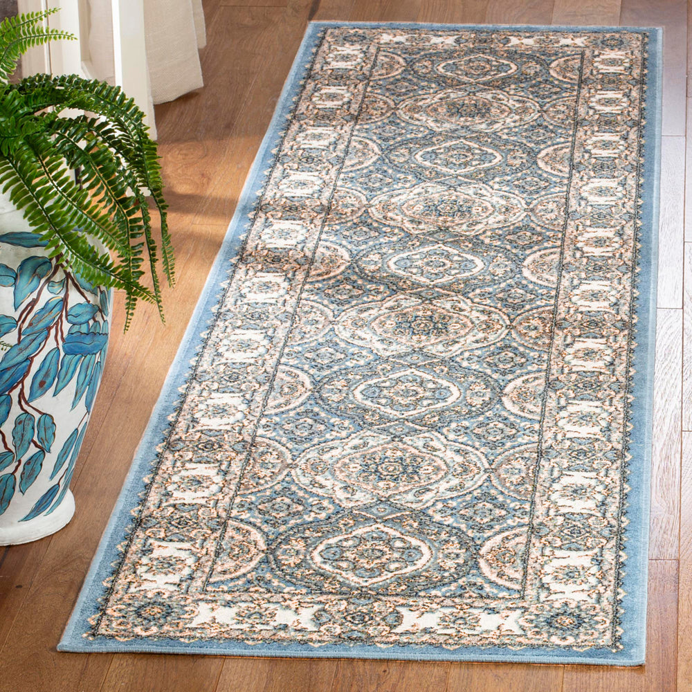 SAFAVIEH Atlas Collection ATL675L Blue/Ivory Rug Image 2