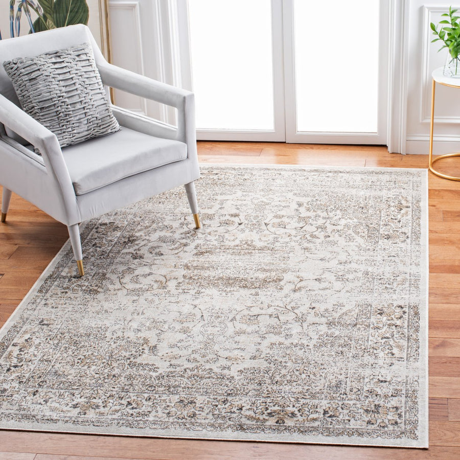 SAFAVIEH Atlas Collection ATL965B Beige/Grey Rug Image 1