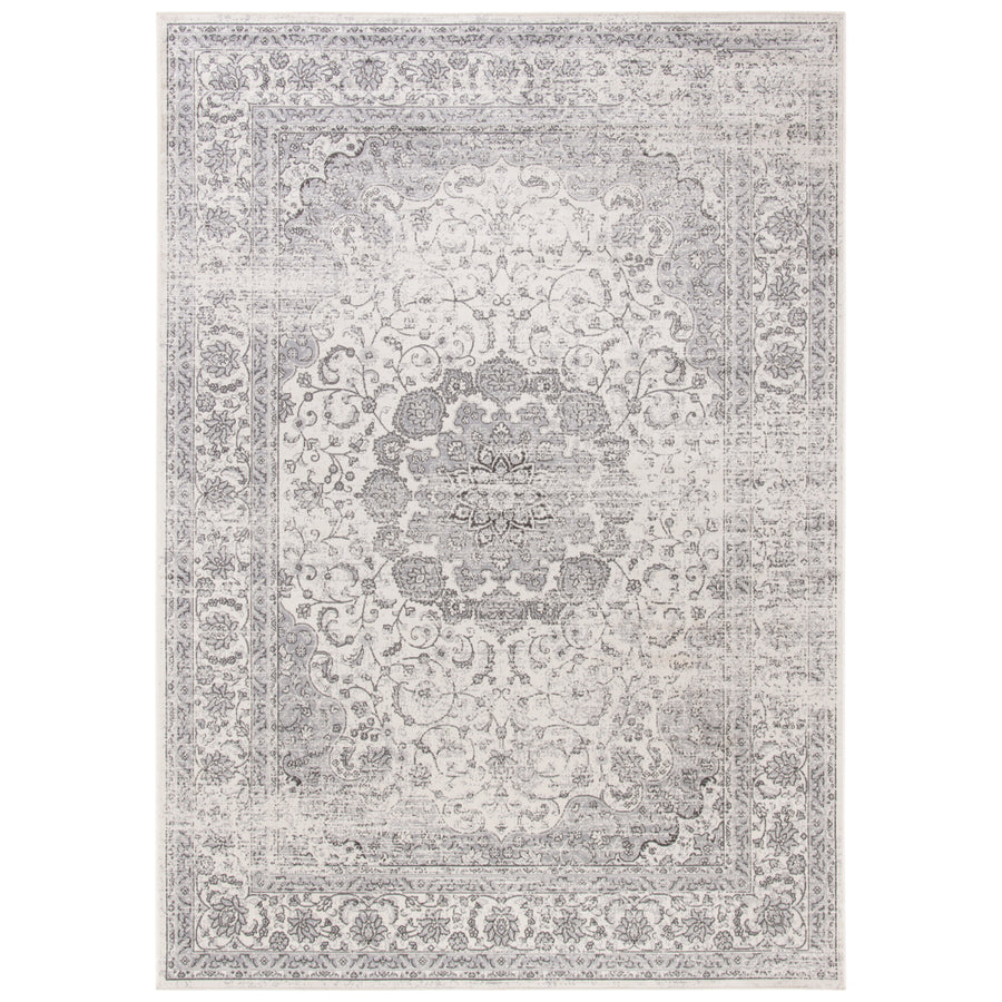 SAFAVIEH Atlas Collection ATL972G Ivory/Grey Rug Image 1