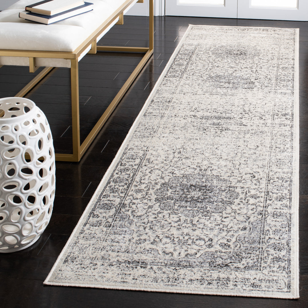 SAFAVIEH Atlas Collection ATL972G Ivory/Grey Rug Image 2