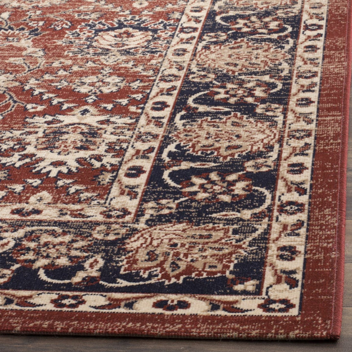 SAFAVIEH Artisan Collection ATN328R Rust / Navy Rug Image 3