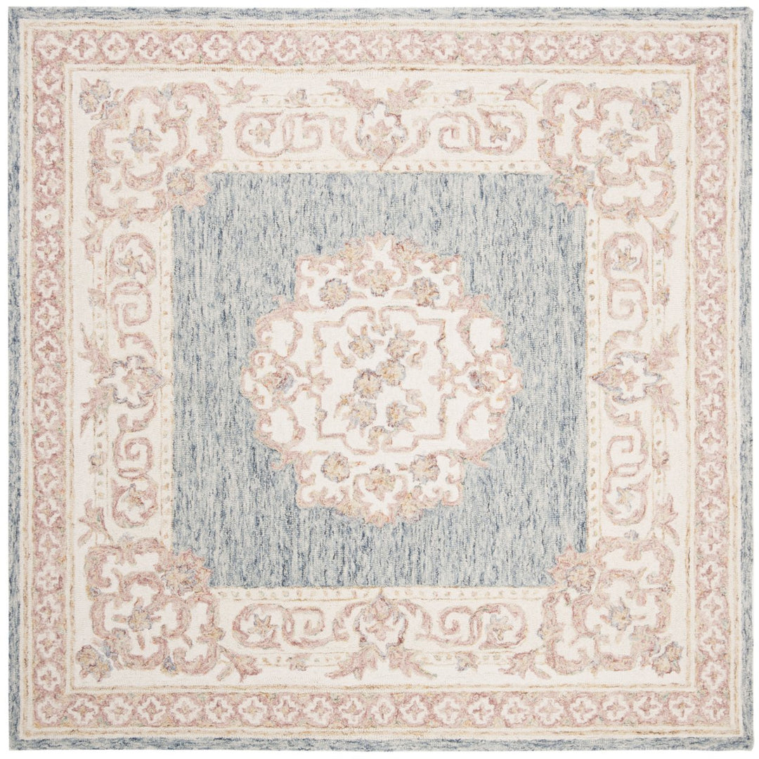 SAFAVIEH Aubusson AUB101M Handmade Blue / Pink Rug Image 6