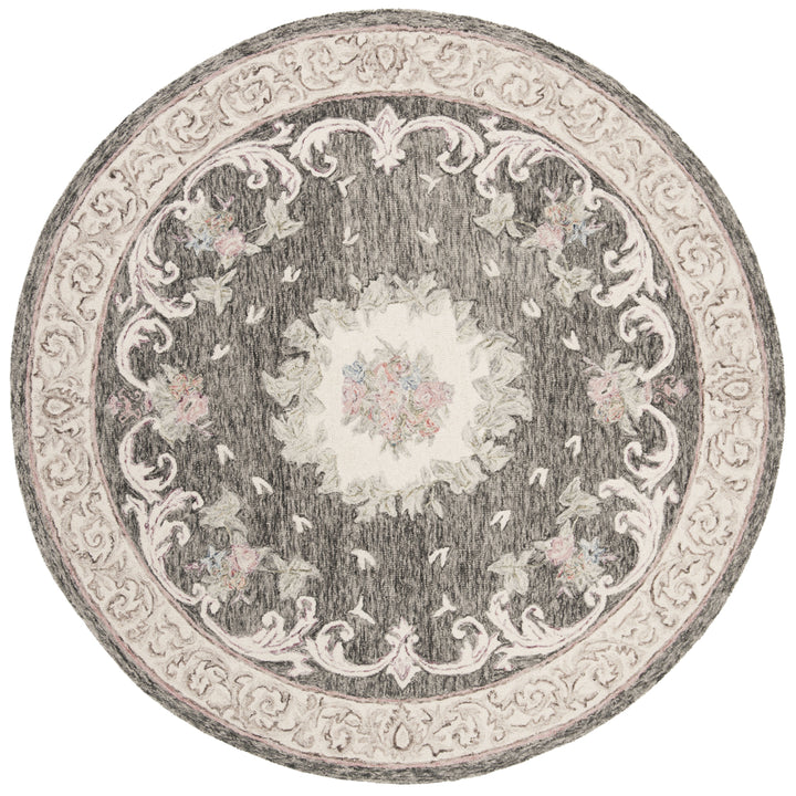 SAFAVIEH Aubusson AUB105H Ivory / Charcoal Rug Image 4