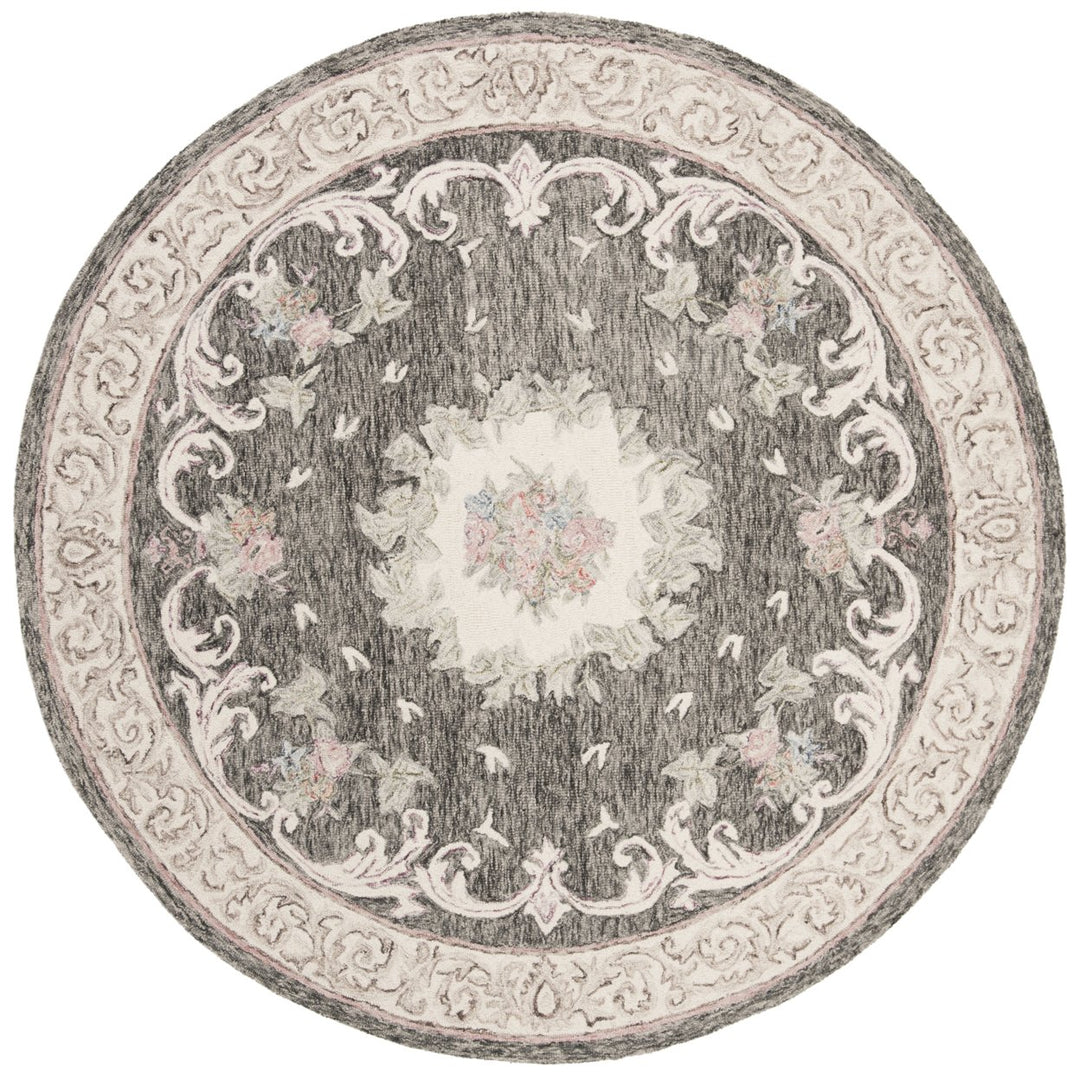 SAFAVIEH Aubusson AUB105H Ivory / Charcoal Rug Image 1