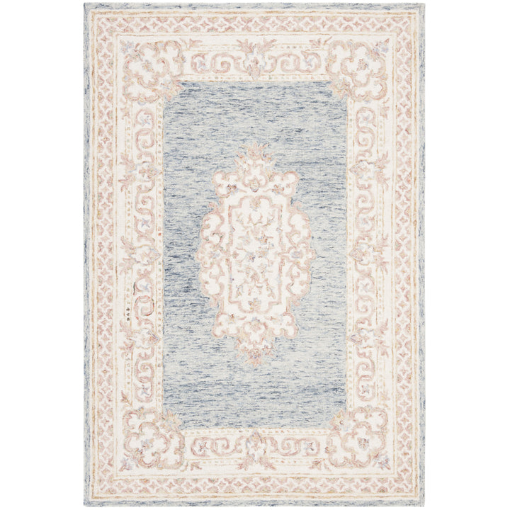 SAFAVIEH Aubusson AUB101M Handmade Blue / Pink Rug Image 8