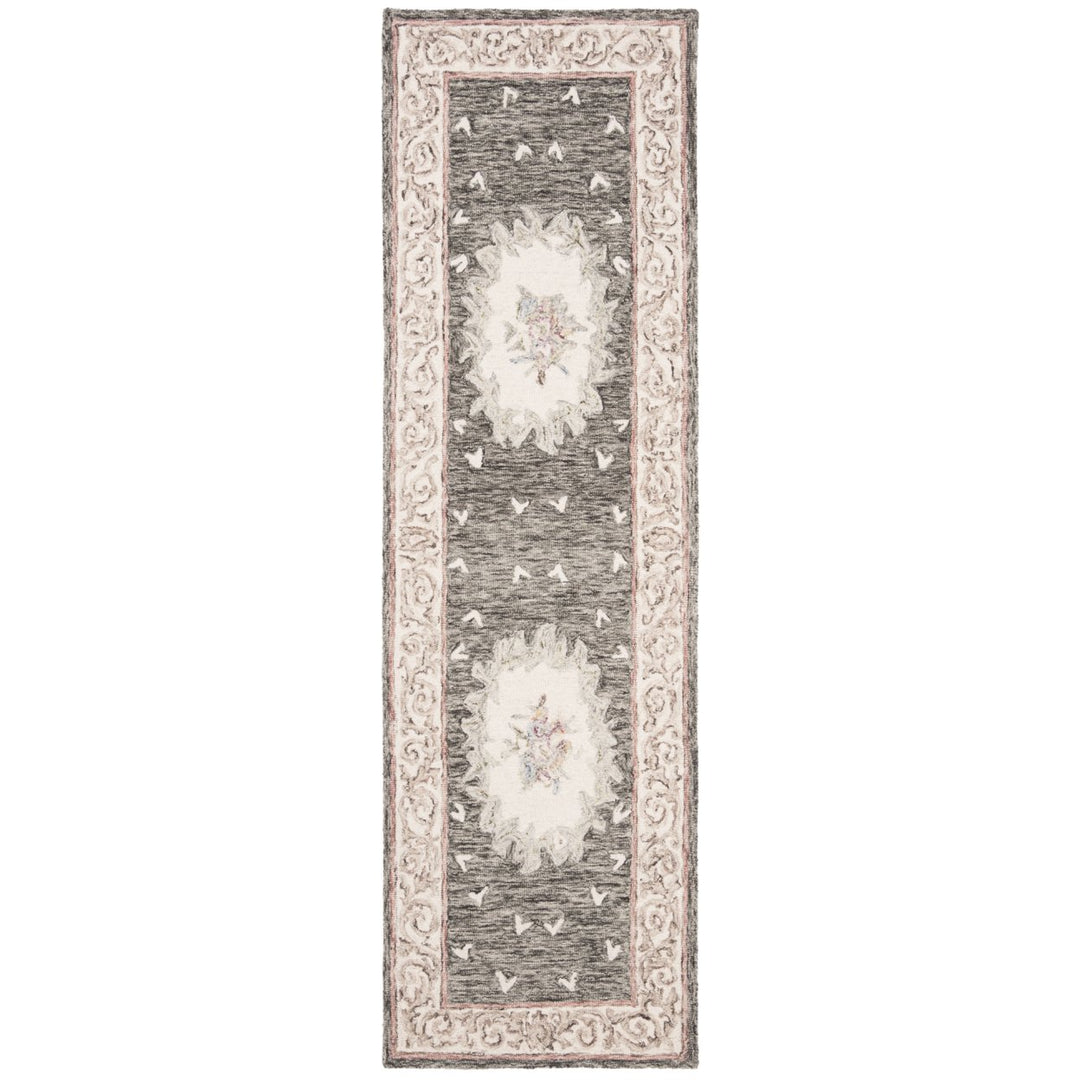 SAFAVIEH Aubusson AUB105H Ivory / Charcoal Rug Image 1