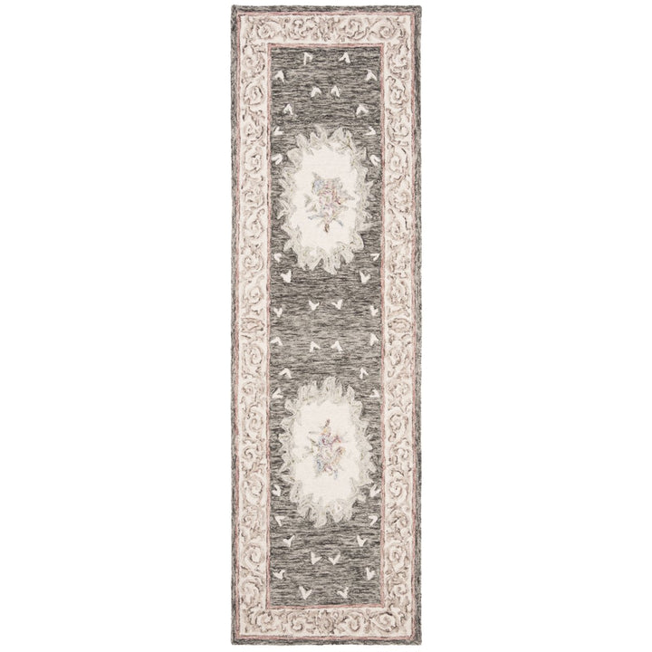 SAFAVIEH Aubusson AUB105H Ivory / Charcoal Rug Image 1