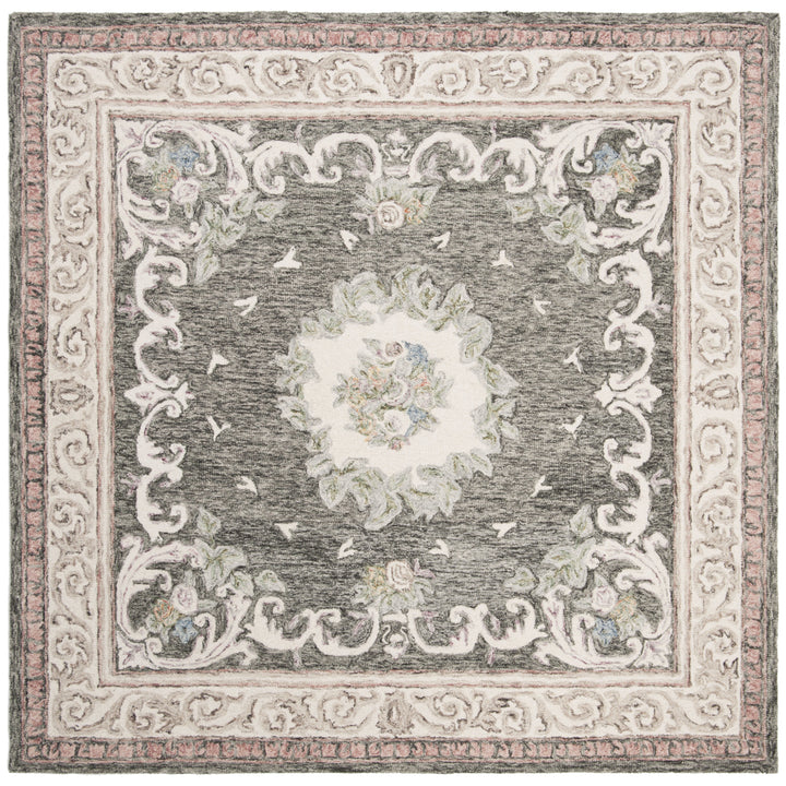 SAFAVIEH Aubusson AUB105H Ivory / Charcoal Rug Image 6