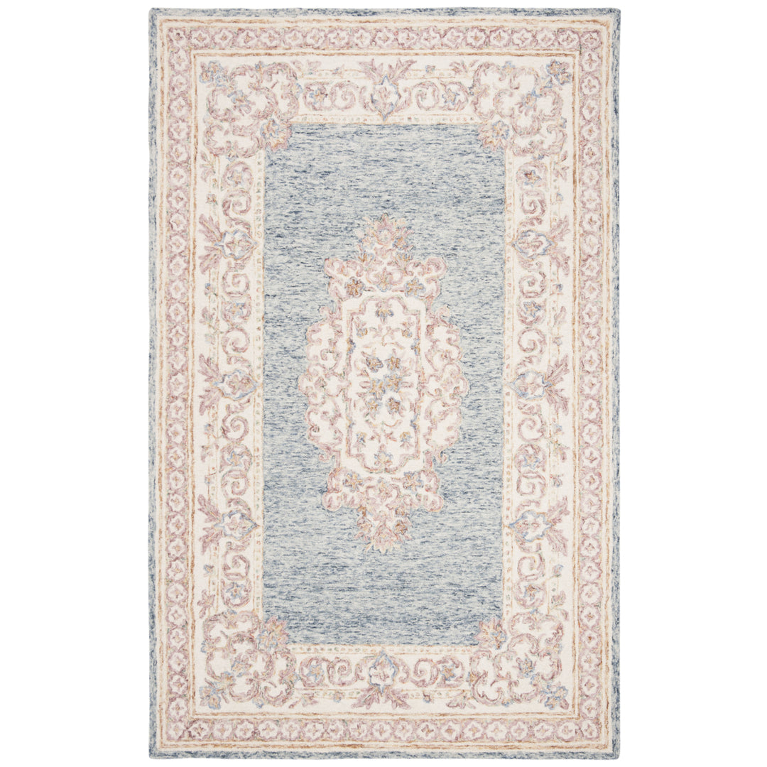 SAFAVIEH Aubusson AUB101M Handmade Blue / Pink Rug Image 9