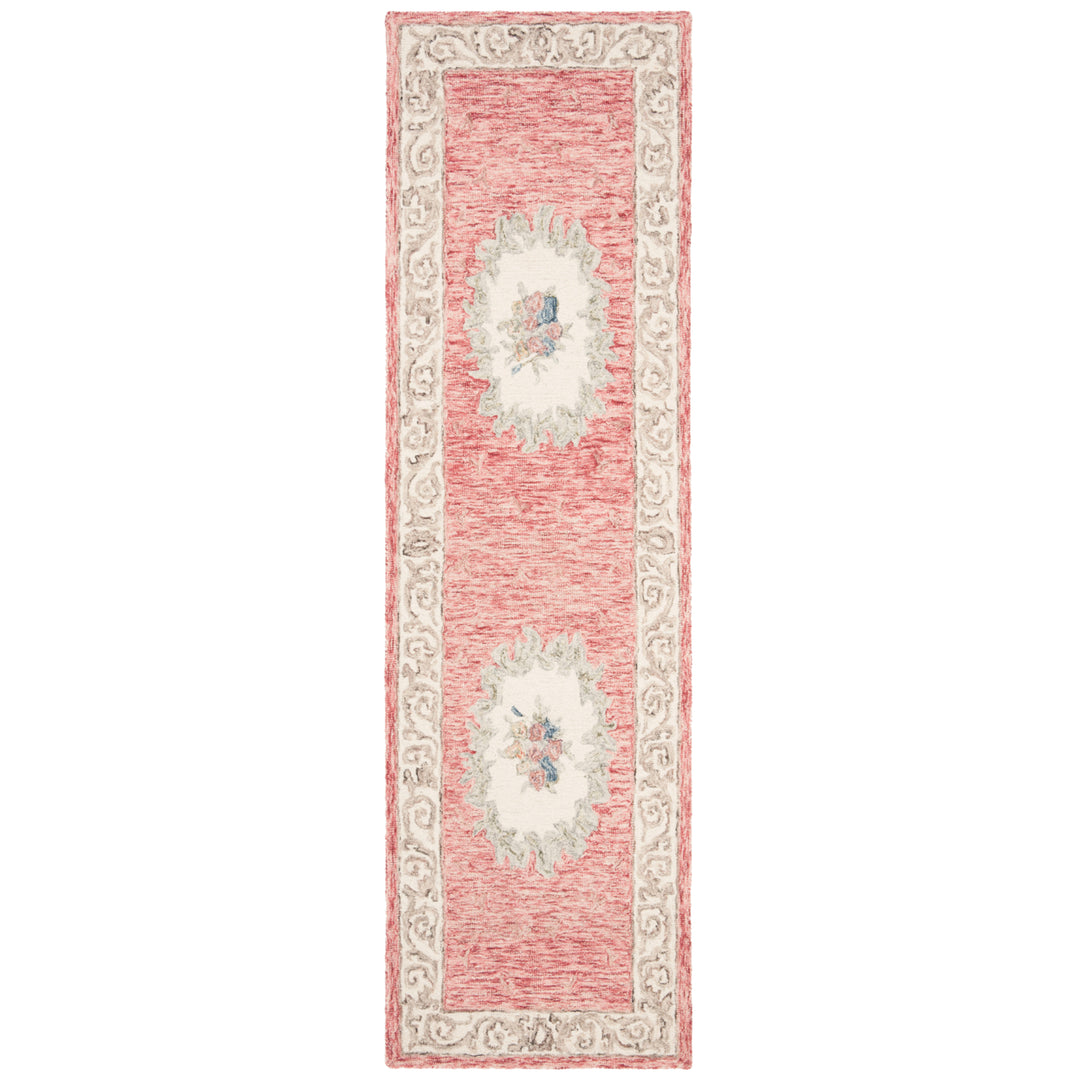 SAFAVIEH Aubusson AUB105Q Handmade Red / Ivory Rug Image 5