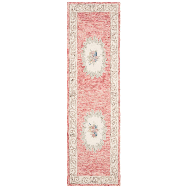 SAFAVIEH Aubusson AUB105Q Handmade Red / Ivory Rug Image 5