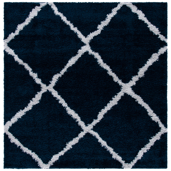 SAFAVIEH August Shag Collection AUG501B Navy / Ivory Rug Image 6