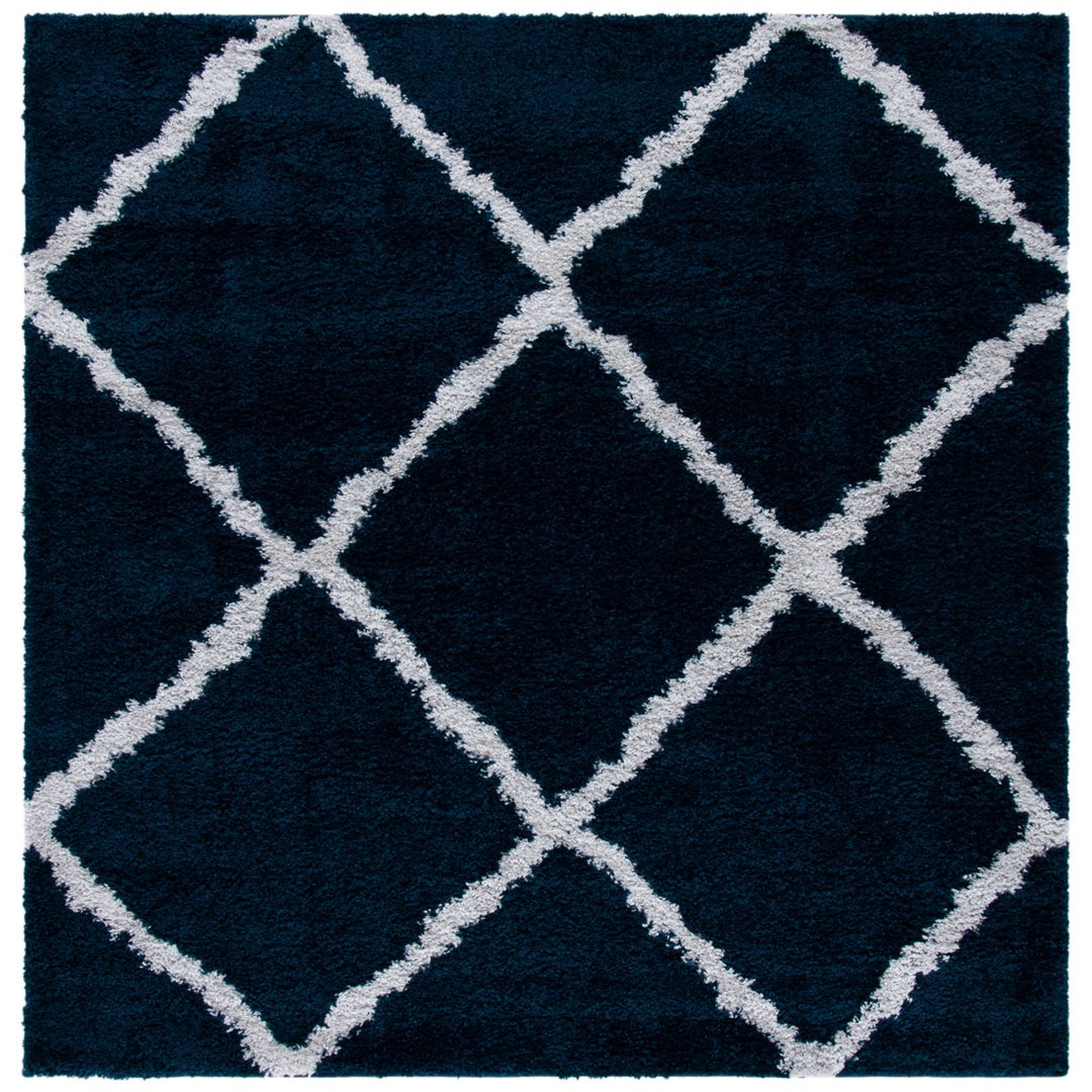 SAFAVIEH August Shag Collection AUG501B Navy / Ivory Rug Image 1