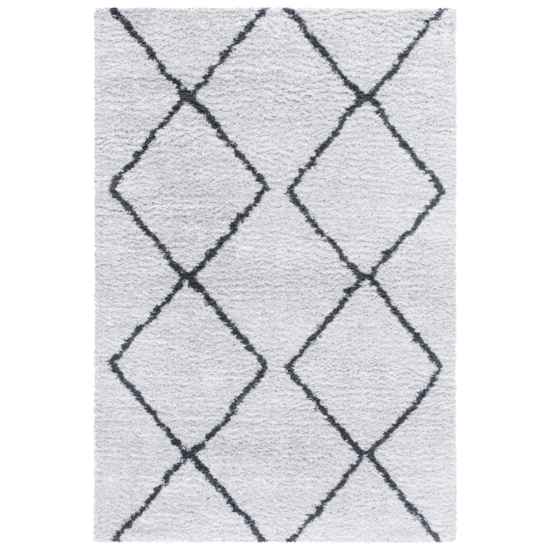 SAFAVIEH August Shag Collection AUG572F Ivory / Grey Rug Image 8