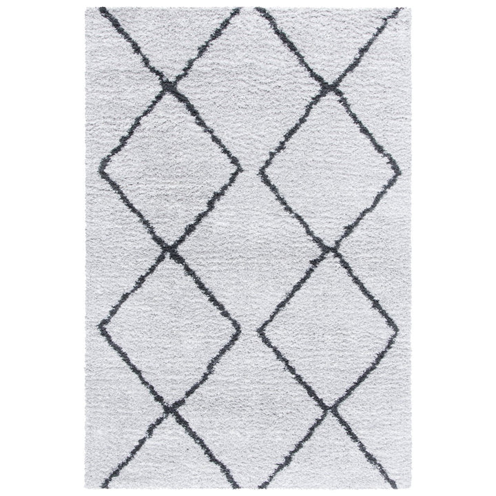 SAFAVIEH August Shag Collection AUG572F Ivory / Grey Rug Image 1