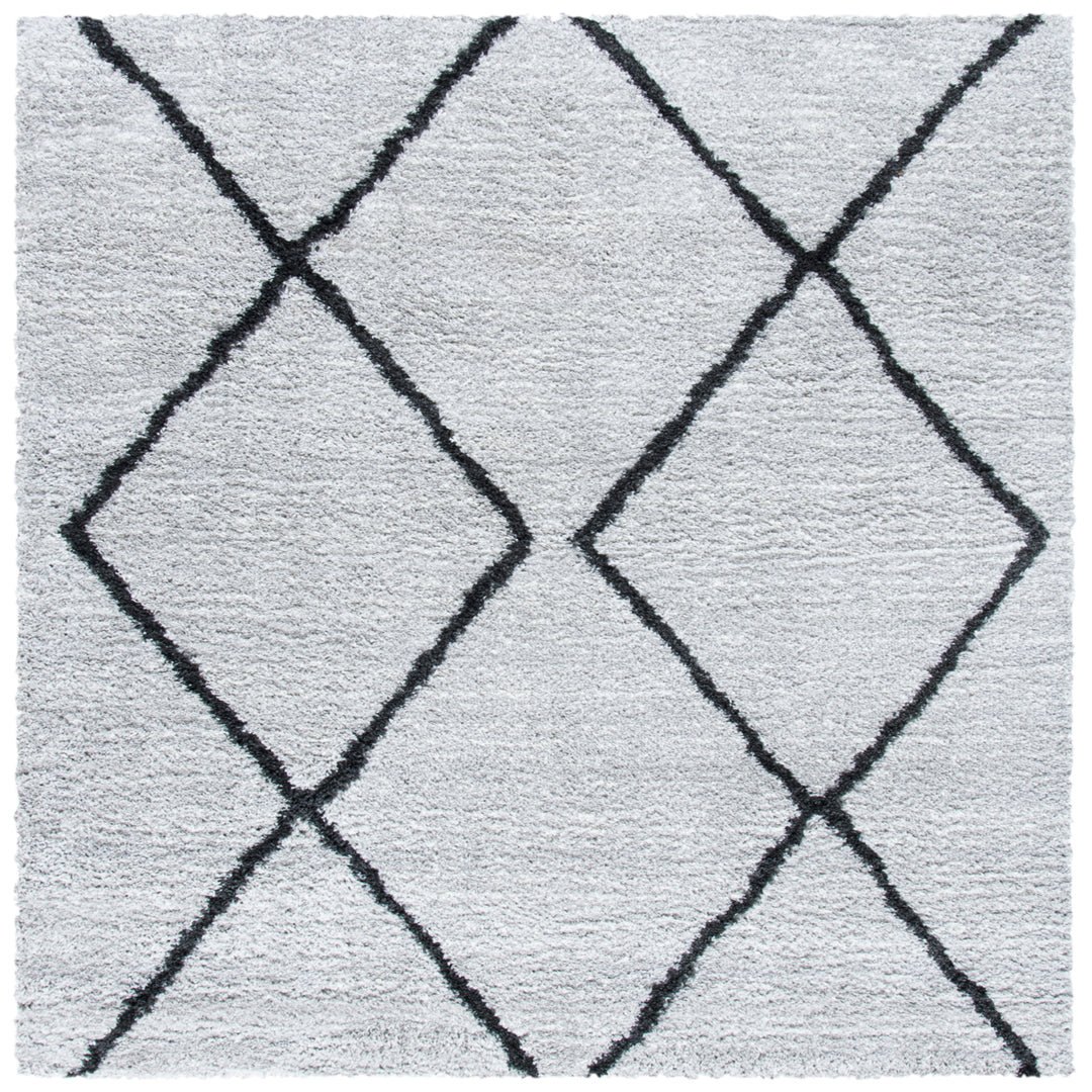 SAFAVIEH August Shag Collection AUG572F Ivory / Grey Rug Image 9