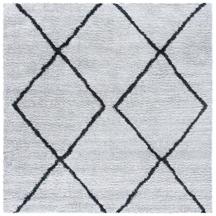 SAFAVIEH August Shag Collection AUG572F Ivory / Grey Rug Image 1