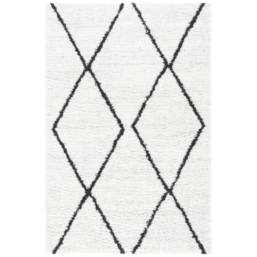 SAFAVIEH August Shag AUG582F Ivory / Dark Grey Rug Image 1