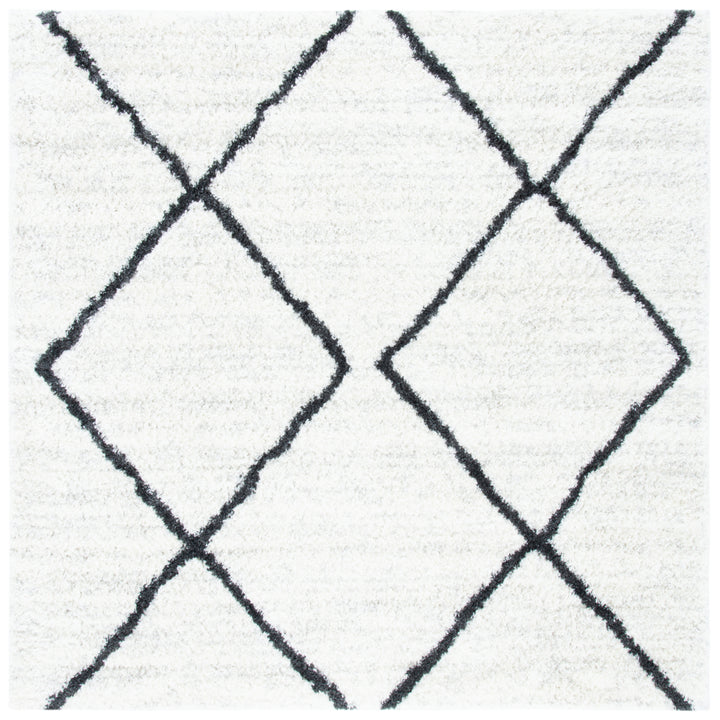 SAFAVIEH August Shag Collection AUG572A Ivory / Black Rug Image 10