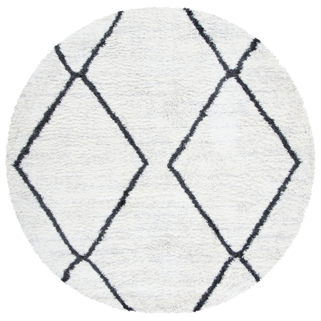 SAFAVIEH August Shag AUG582F Ivory / Dark Grey Rug Image 4