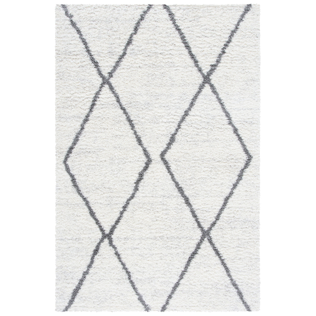 SAFAVIEH August Shag Collection AUG582A Ivory / Grey Rug Image 9