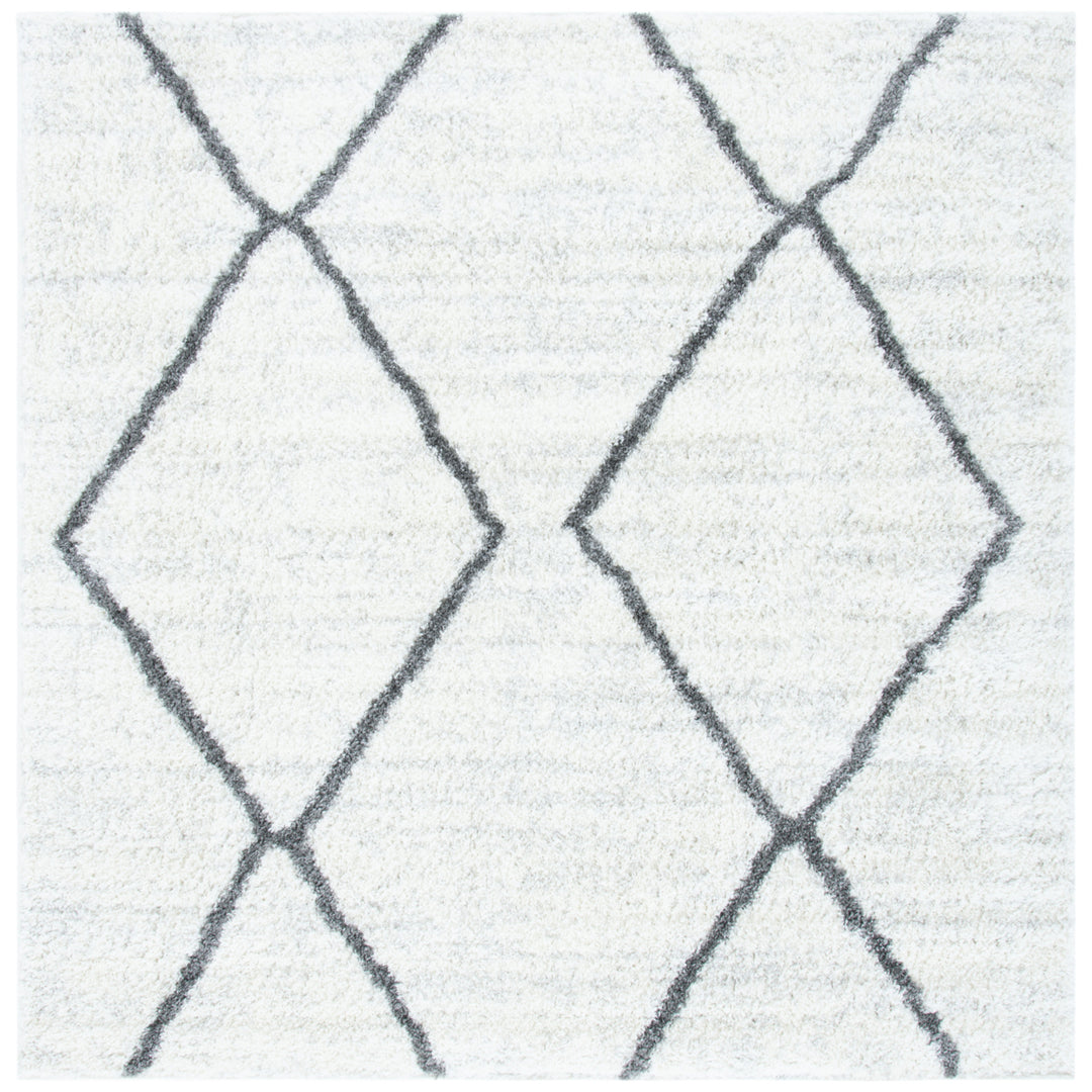 SAFAVIEH August Shag Collection AUG582A Ivory / Grey Rug Image 10