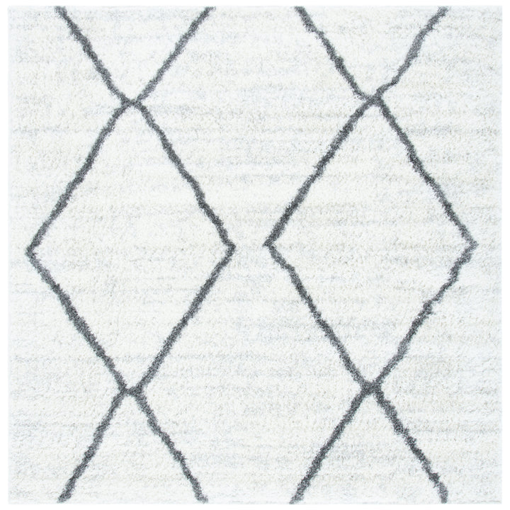 SAFAVIEH August Shag Collection AUG582A Ivory / Grey Rug Image 10