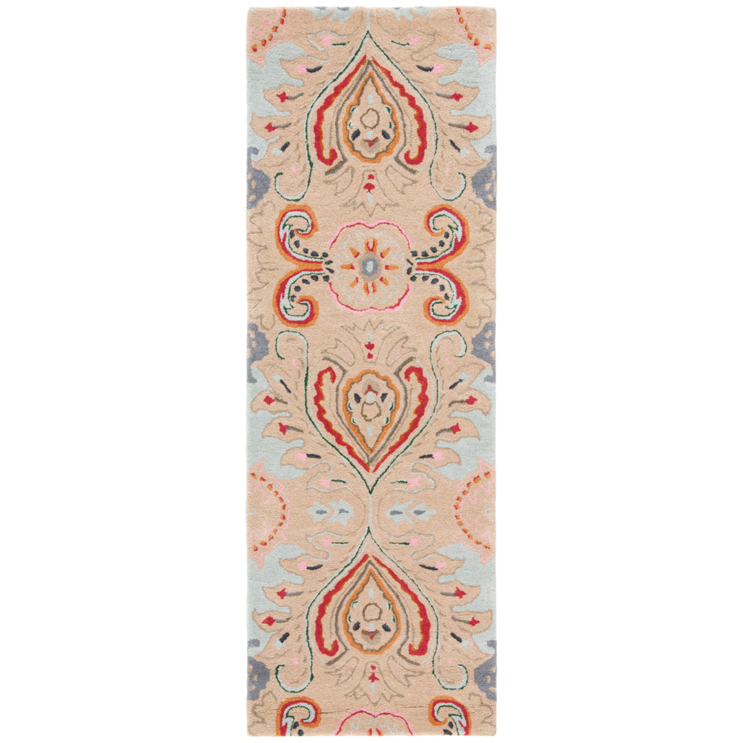 SAFAVIEH Bella BEL118B Handmade Beige / Blue Rug Image 5