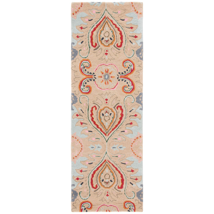 SAFAVIEH Bella BEL118B Handmade Beige / Blue Rug Image 5