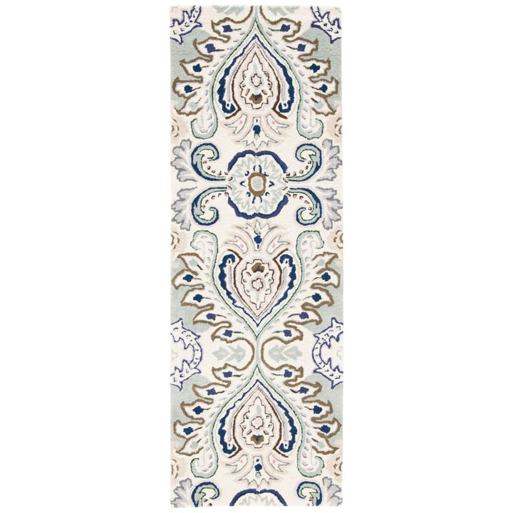 SAFAVIEH Bella BEL118M Handmade Ivory / Blue Rug Image 1