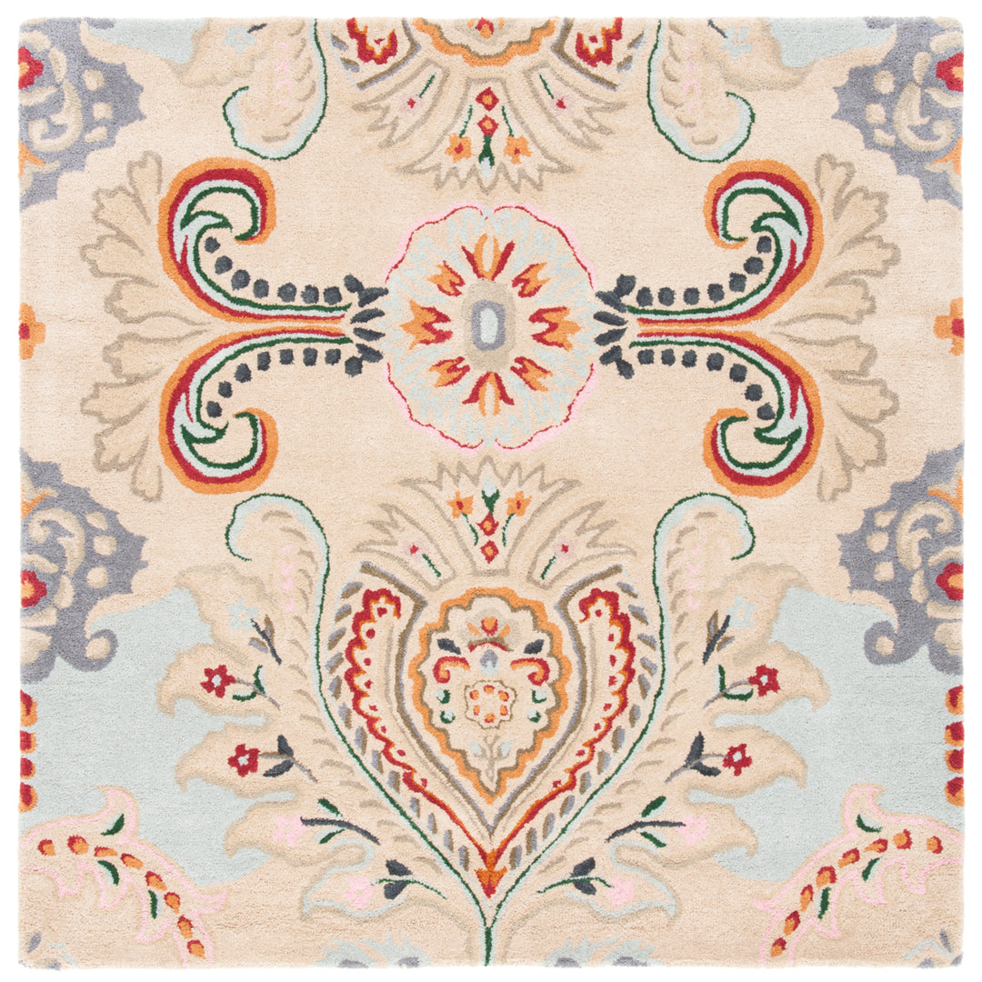 SAFAVIEH Bella BEL118B Handmade Beige / Blue Rug Image 6